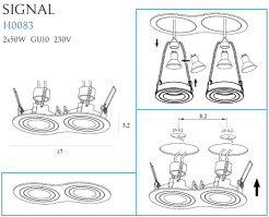 MAXLIGHT H0083 OPRAWA PODTYNKOWA SIGNAL II BIAŁA