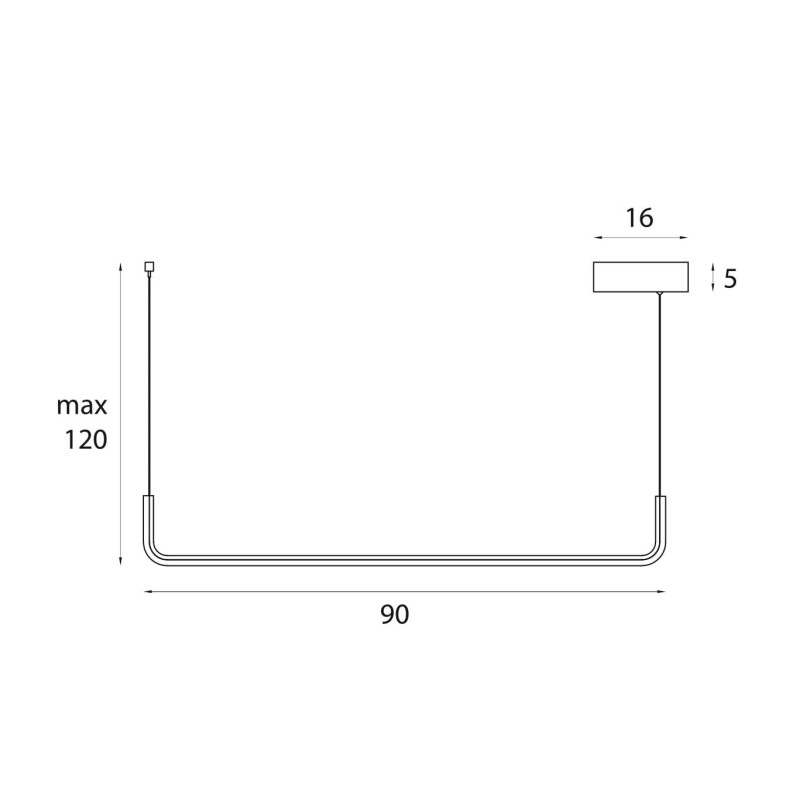 MAXLIGHT P0644 LAMPA WISZĄCA URUS 17W



