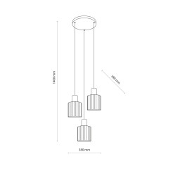 SIERRA WOOD LAMPA WISZĄCA 3XE27 11801