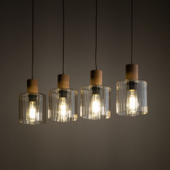 SIERRA WOOD LAMPA WISZĄCA 4XE27 11802