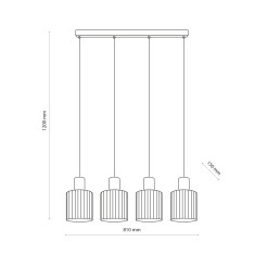 SIERRA WOOD LAMPA WISZĄCA 4XE27 11802