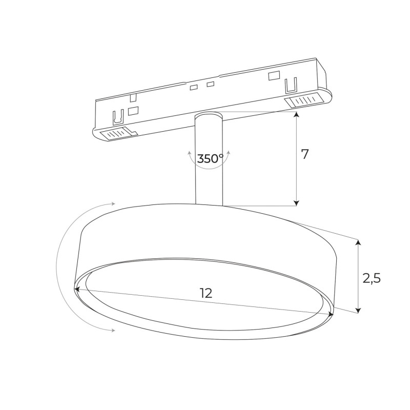 MAXLIGHT M0014N REFLEKTOR MAGNETYCZNY  SYSTEM ON/OFF 12W 855LM 3000K
