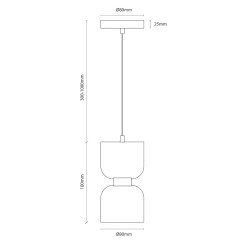 Lampa wisząca KAI 1xGX53 MLP2861