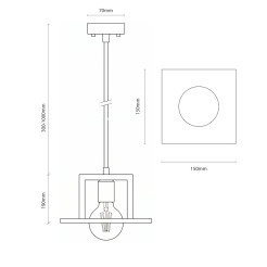 Lampa wisząca BERGEN 1xE27 MLP2847
