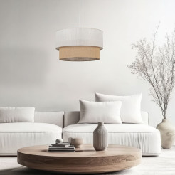 DUO LINEN JUTA LAMPA WISZACA 1XE27  450 10901