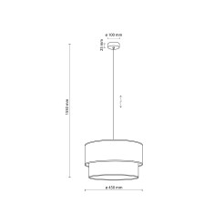 DUO LINEN JUTA LAMPA WISZACA 1XE27  450 10901