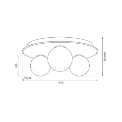 Lampa sufitowa Carter 3xE14 Natural MLP0227
