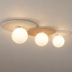 Lampa sufitowa Carter 3xE14 Biały + Natural MLP0228