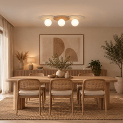Lampa sufitowa Carter 3xE14 Biały + Natural MLP0228