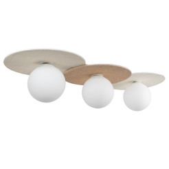 Lampa sufitowa Carter 3xE14 Biały + Natural MLP0228