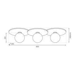 Lampa sufitowa Carter 3xE14 Biały + Natural MLP0228