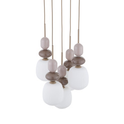 ZEN SABIA BOTTI WHITE LAMPA WISZĄCA 5XE14 KOŁO 11874