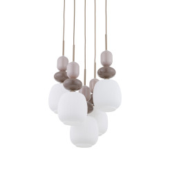 ZEN SABIA BOTTI WHITE LAMPA WISZĄCA 5XE14 KOŁO 11874