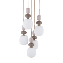 ZEN SABIA BOTTI WHITE LAMPA WISZĄCA 5XE14 KOŁO 11874