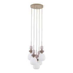 ZEN SABIA BOTTI WHITE LAMPA WISZĄCA 5XE14 KOŁO 11874